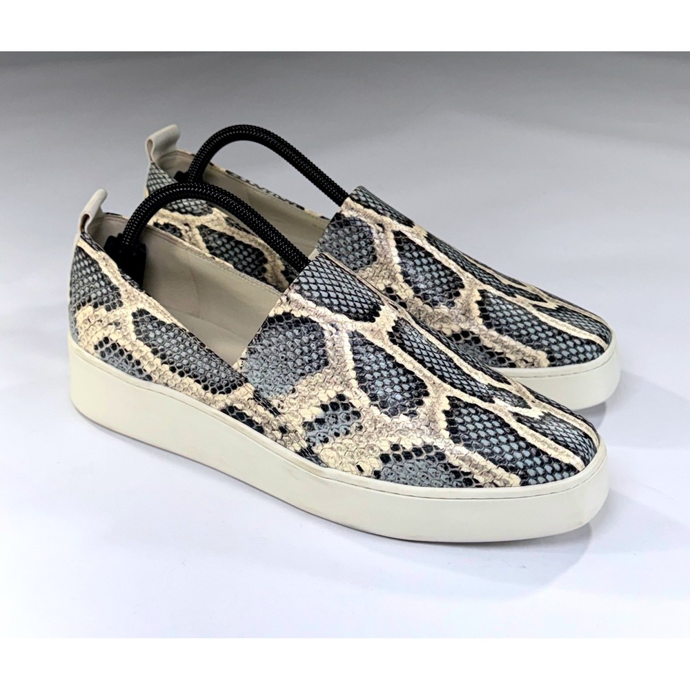 Vince Saxon 2 Sneakers Womens 11/41 Snakeskin Print Leather‎ Slip On Platform